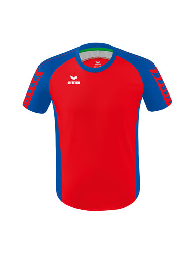 ERIMA Six Wings Trikot rot/new royal – Vorderansicht
