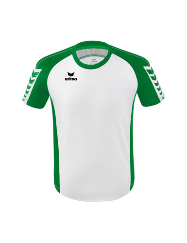 ERIMA Six Wings Trikot weiß/smaragd – Vorderansicht