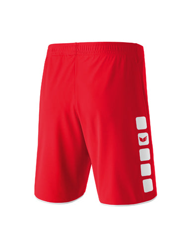 ERIMA CLASSIC 5-C Shorts rot/weiß – Rückansicht