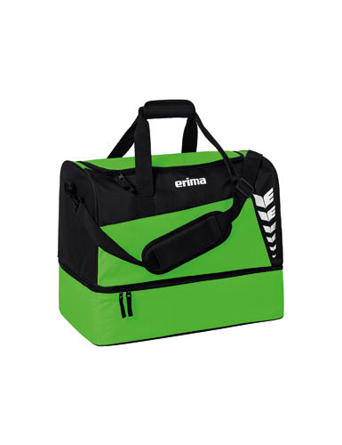 ERIMA SIX WINGS Sporttasche mit Bodenfach green/schwarz – Vorderansicht