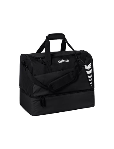 ERIMA SIX WINGS Sporttasche mit Bodenfach schwarz – Vorderansicht
