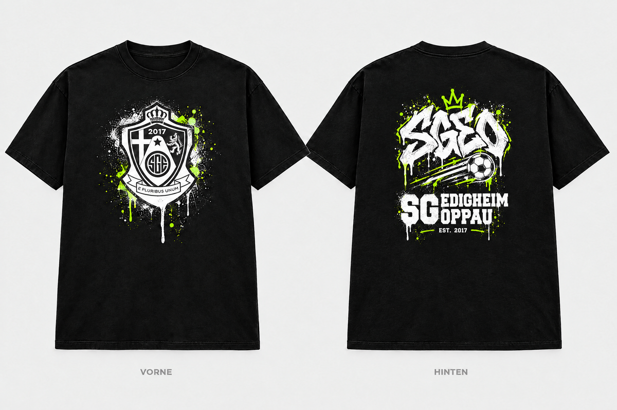 SG Edigheim-Oppau Shirt – Motiv Graffiti – vorne und hinten