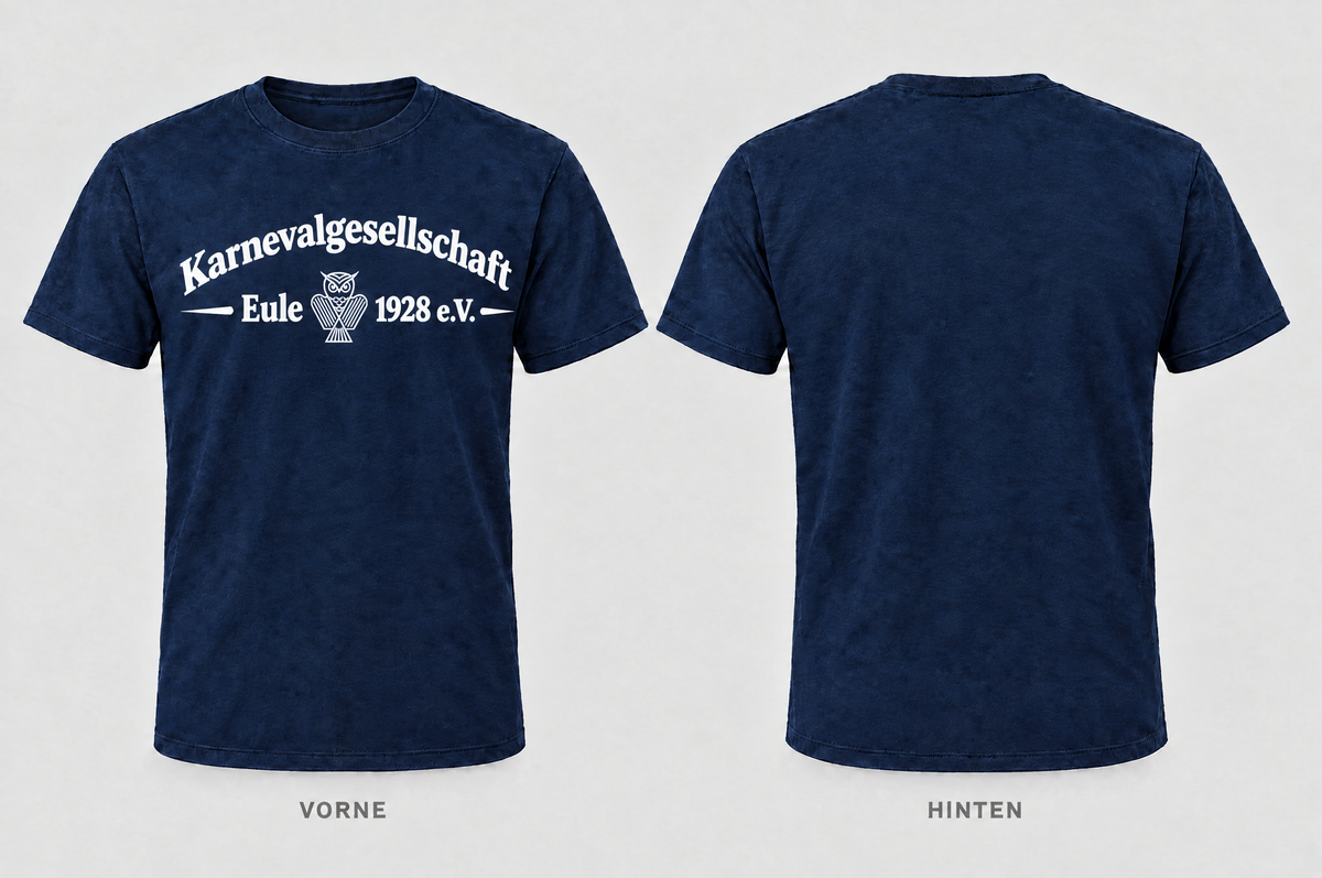 KG Eule Shirt Navy Schriftzug – Druck vorne