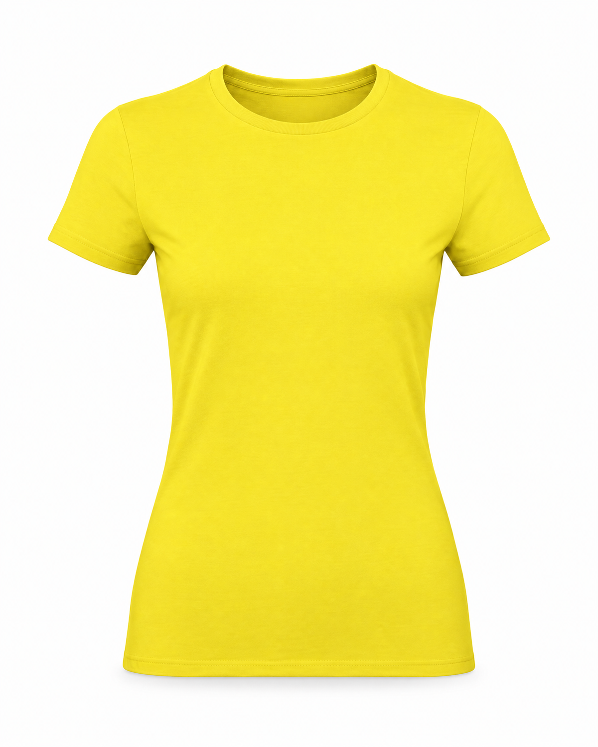 T-Shirt B&C #E190 Damen Solar Yellow – Vorderansicht